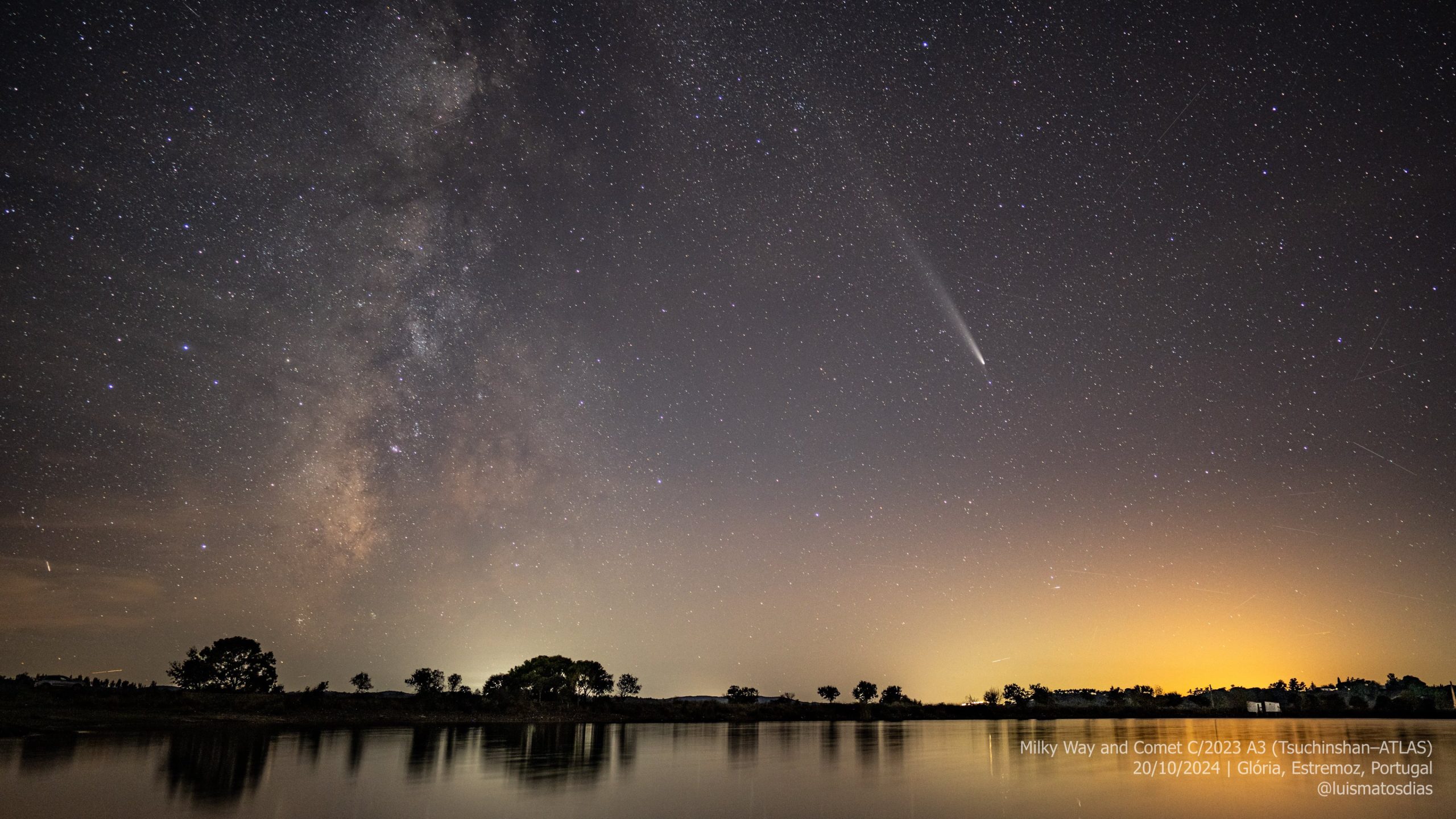 Der Komet des Jahrhunderts überquert immer noch den Himmel von Alentejo, ein einzigartiges Bild, aufgenommen auf Gloria (Estremoz)